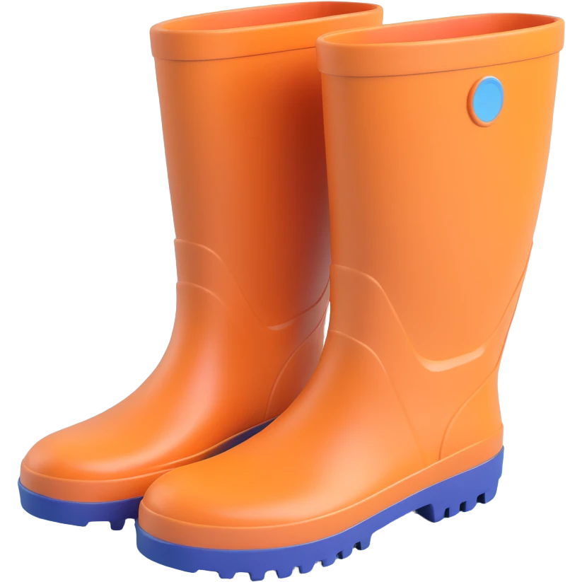 bottes en caoutchouc, style 3D réaliste emoji