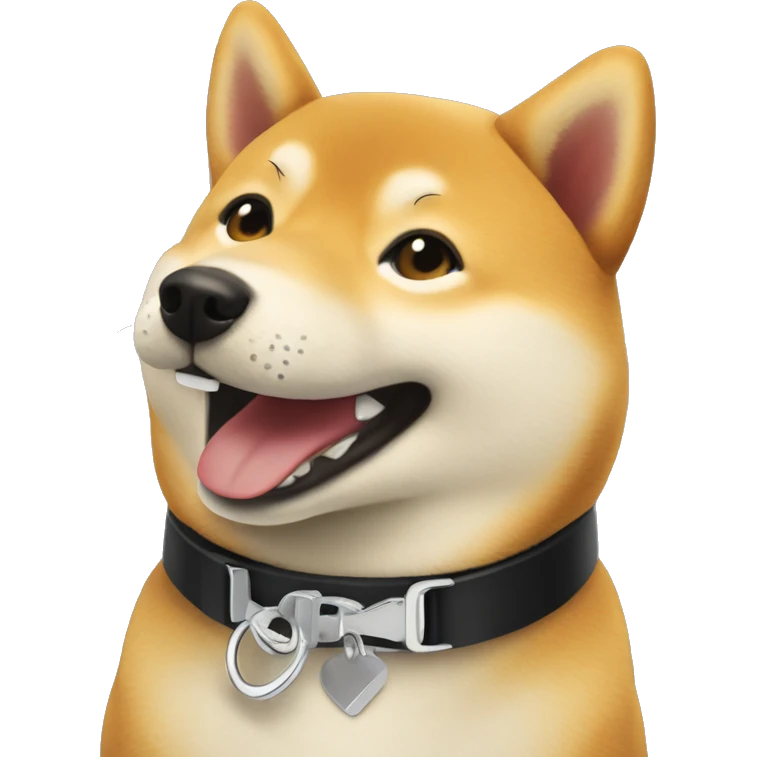 a smiling shiba inu dog with a collar that says "NEIRO" emoji