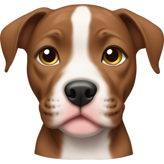 Brown Pitbull puppy laying  emoji