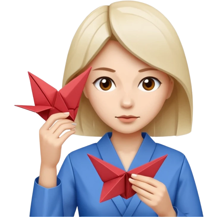 the woman who does origami emoji