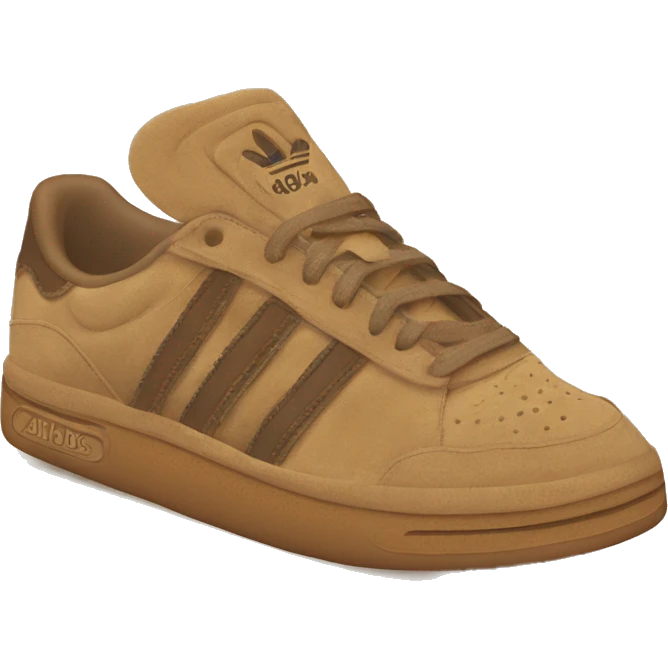 Brown suede adidas sneaker gum sole emoji
