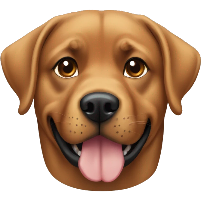 a dog mix rottweiler and labrador retriever emoji