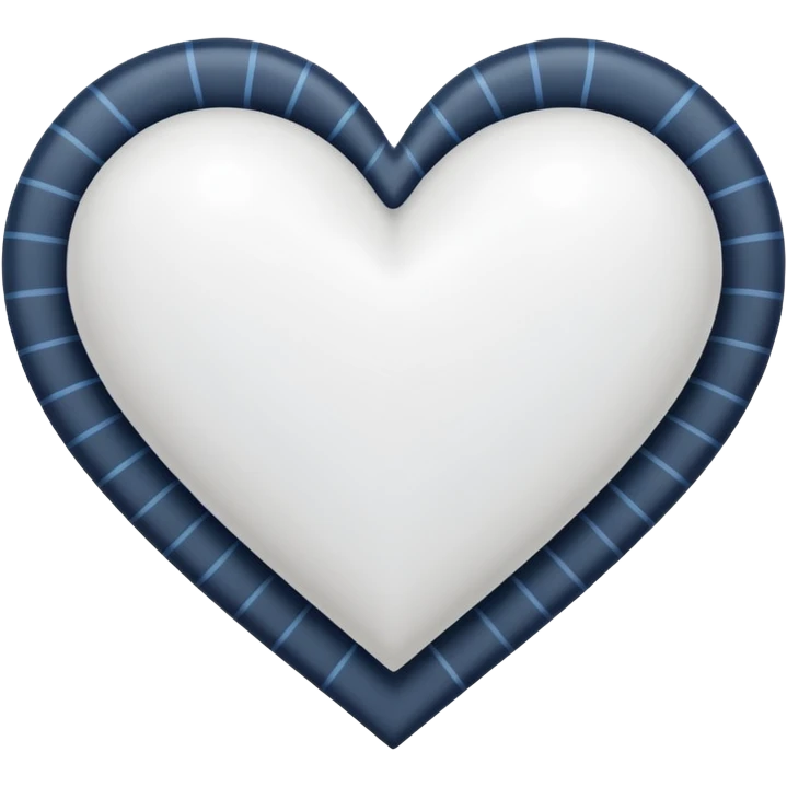 white heart with a striped pattern emoji