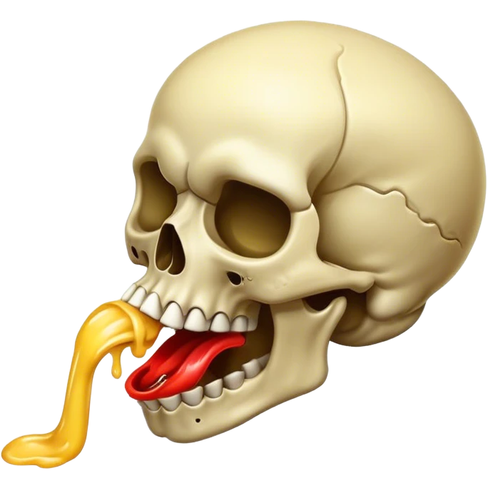 A skull emoji puking emoji