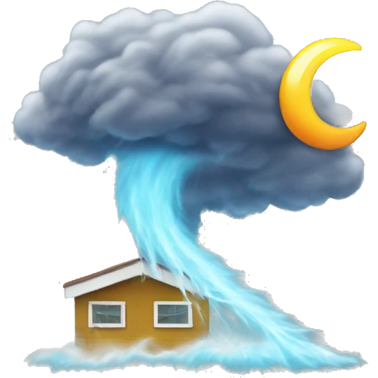 Hurricane and wind effects emoji