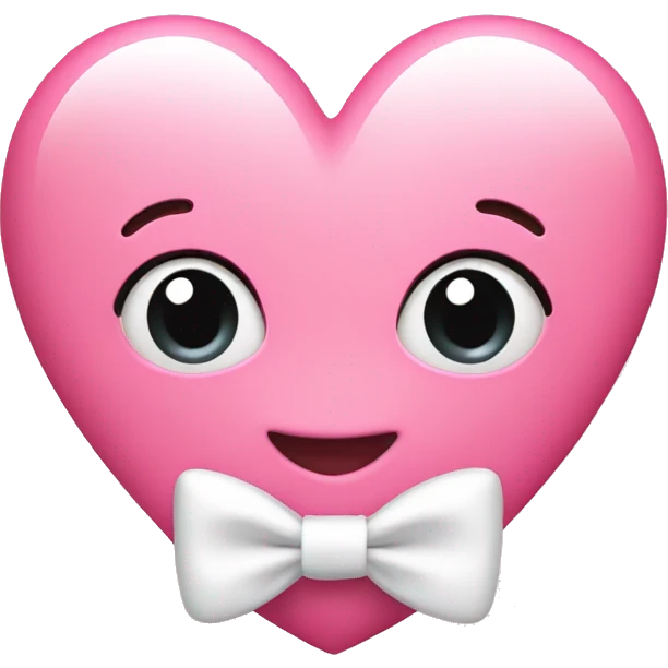 Pink heart with white bow emoji