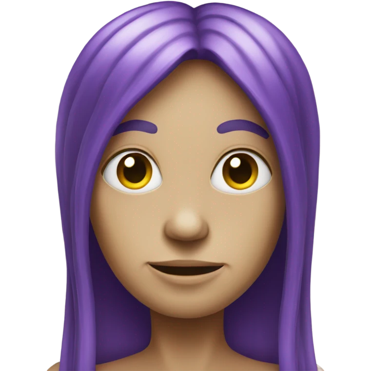 alien with long purple hair emoji