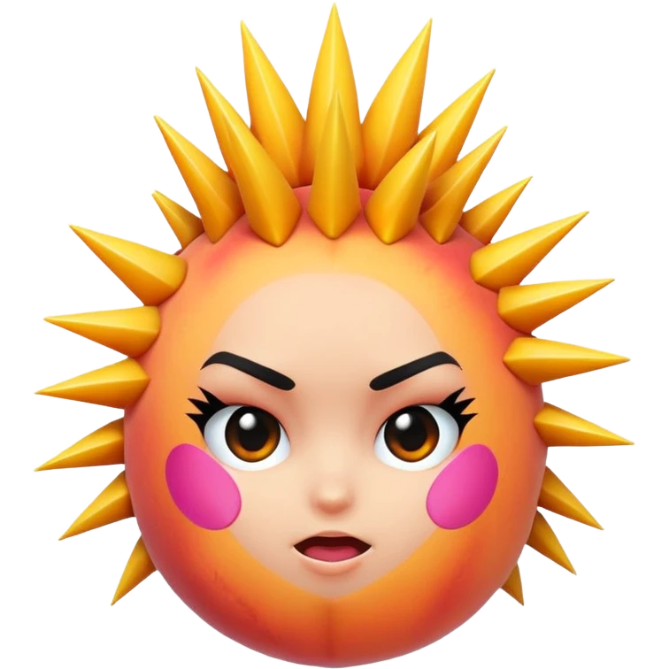 Punk peach emoji