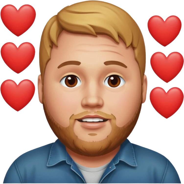 luke combs with hearts over eyes emoji