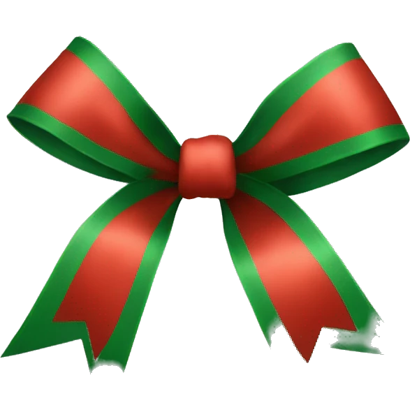 A Christmas bow emoji
