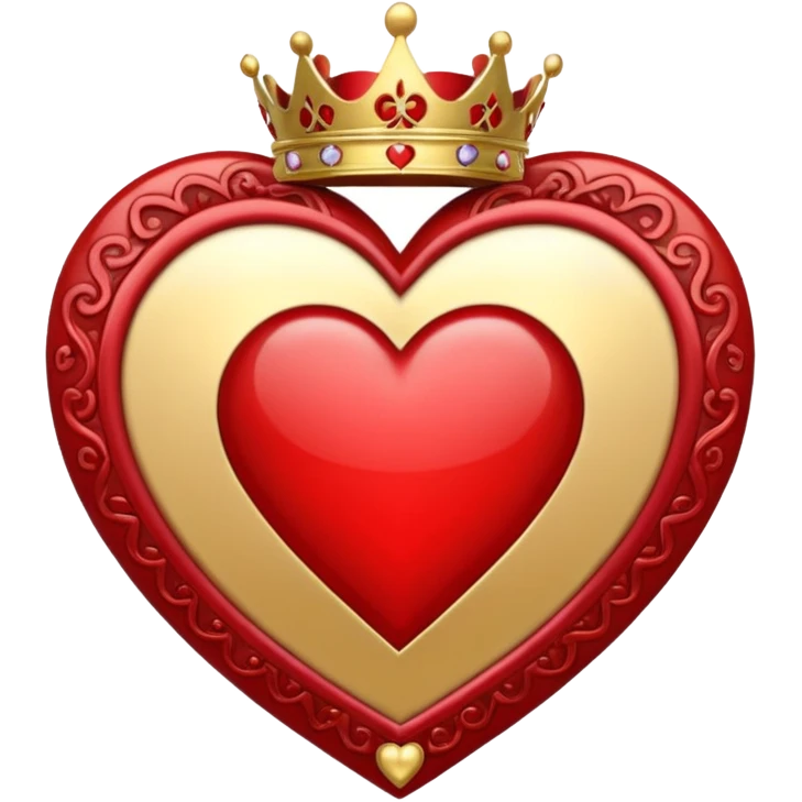 King of Hearts poker card  with out the card only the symbols emoji