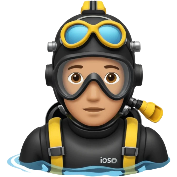 diver man swimming full body with full scuba gear
 emoji