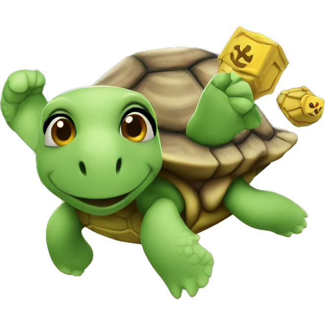 The turtle run outside emoji