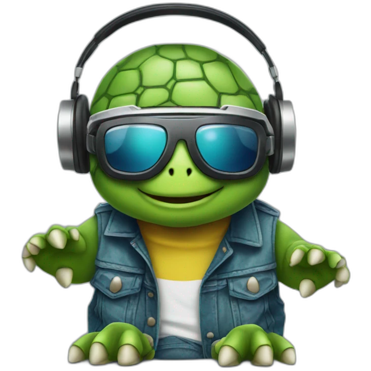 Dj turtle emoji