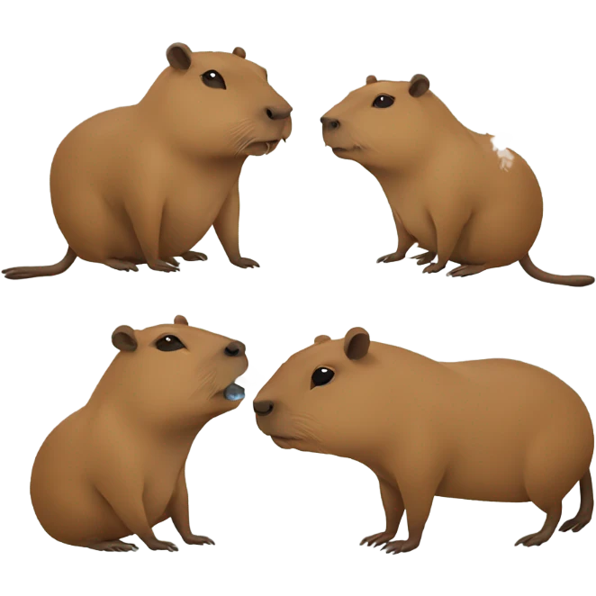 Capybara smoking emoji