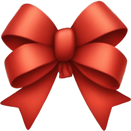 Red bow like christmas emoji