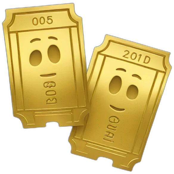 gold tickets emoji