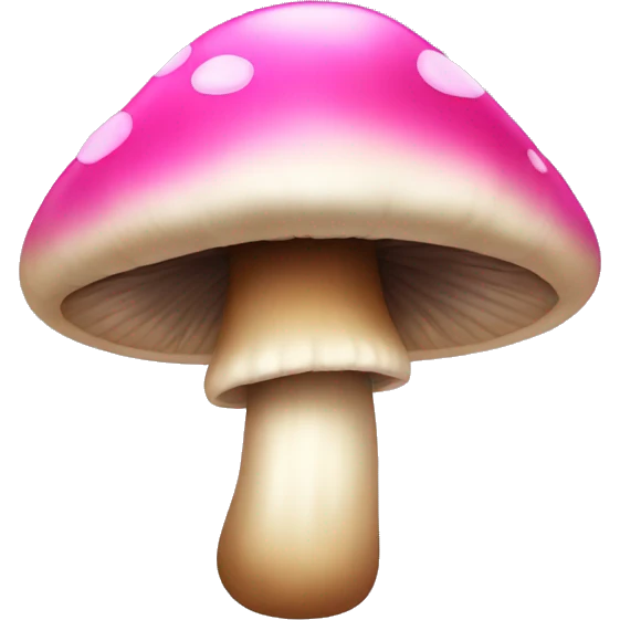 mushroom with pink bow emoji