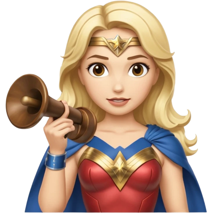 Blonde Wonder Woman English handbells emoji