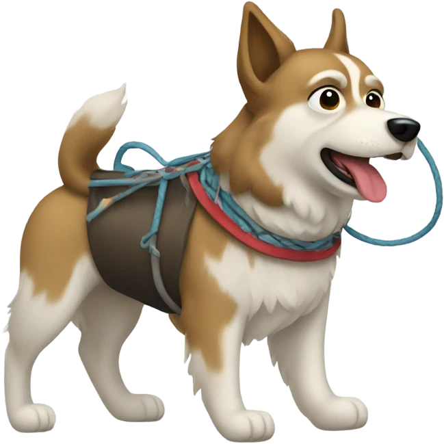 Dog sled emoji