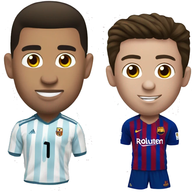 Ronaldo with messi emoji