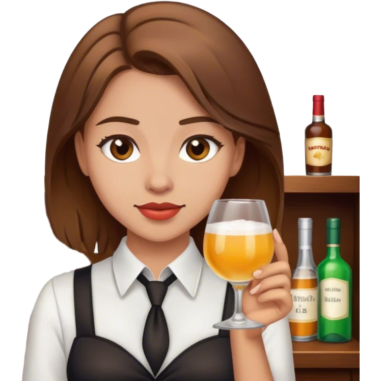 Brown hair girl bartender  emoji