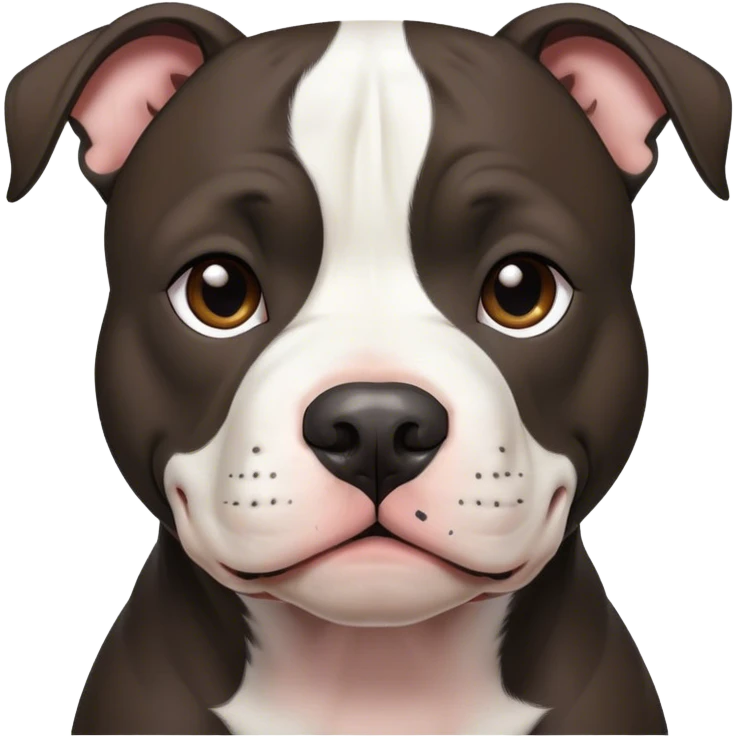 Black and white  pitbull emoji