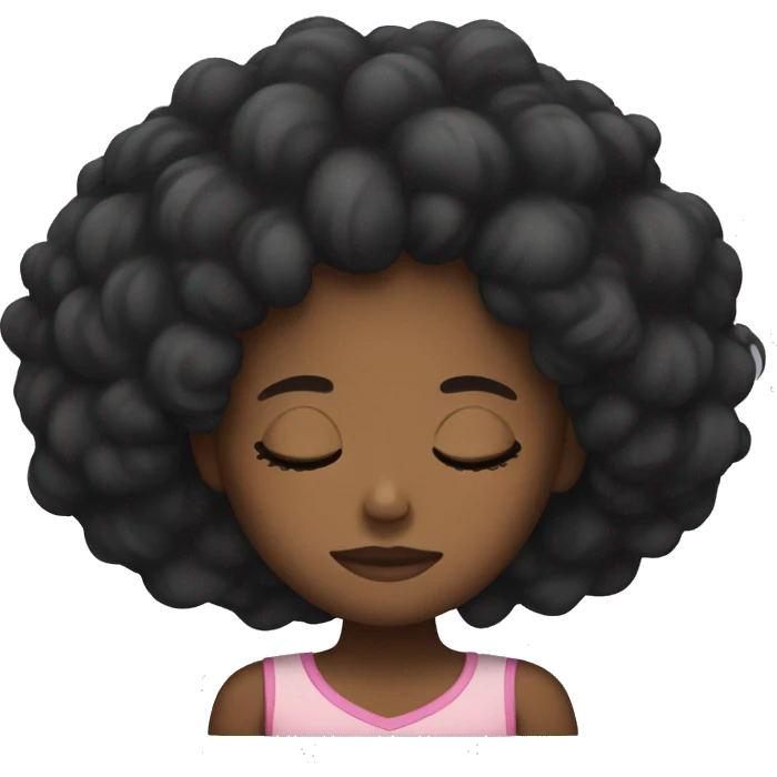 A black girl sleeping  emoji