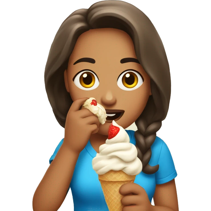 maria antuanette eating ice cream emoji