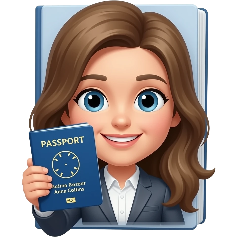 TRAVEL PASSPORT ANNA COLLINS emoji