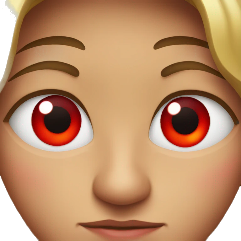 Half closed red eyes emoji