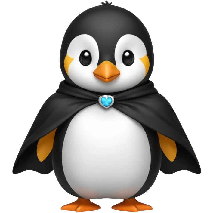 Penguin in a cape emoji