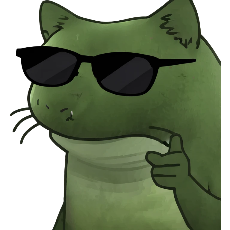 Cat with sunglasses emoji