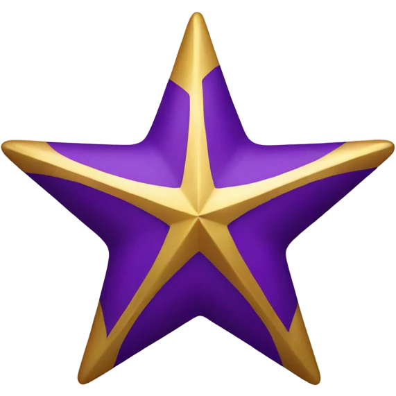 PURPLE AND GOLD STAR emoji