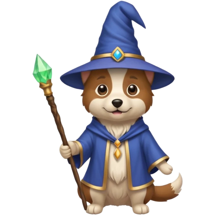 Dog wizard emoji