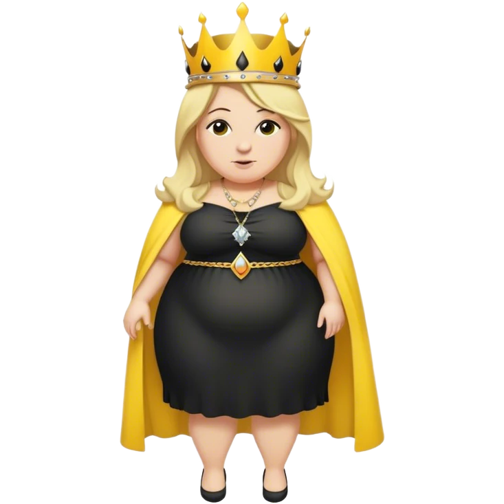 Full Body  plus size Queen bee woman with  blonde hair and big nose emoji