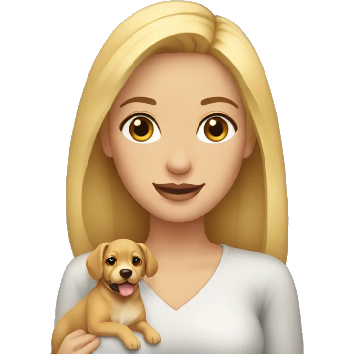 mujer rubia con perros emoji
