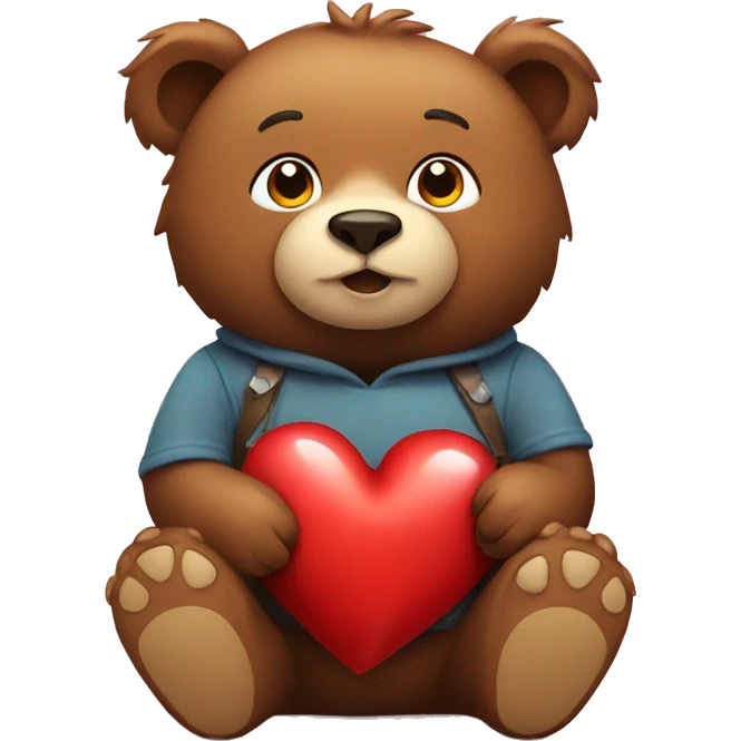 Bear with heart emoji