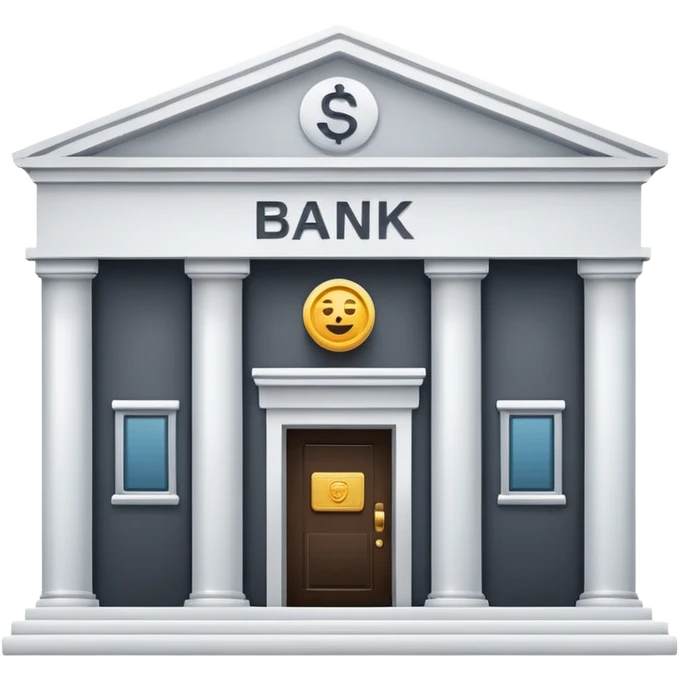 Emoji de banco estilo iOS OSEA UN BANCO, LA ESTRUCTURA NO UNA CARA emoji