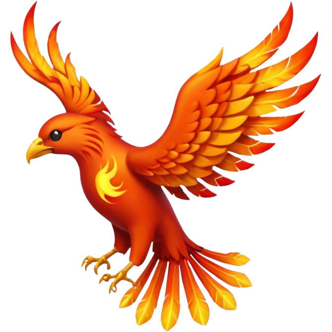 Phoenix force from marvel in a shape of bird emoji