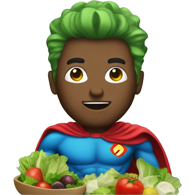 A salad superhero emoji