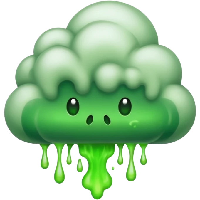 a poisonous cloud of gas, dark swamp color, realism-style emoji