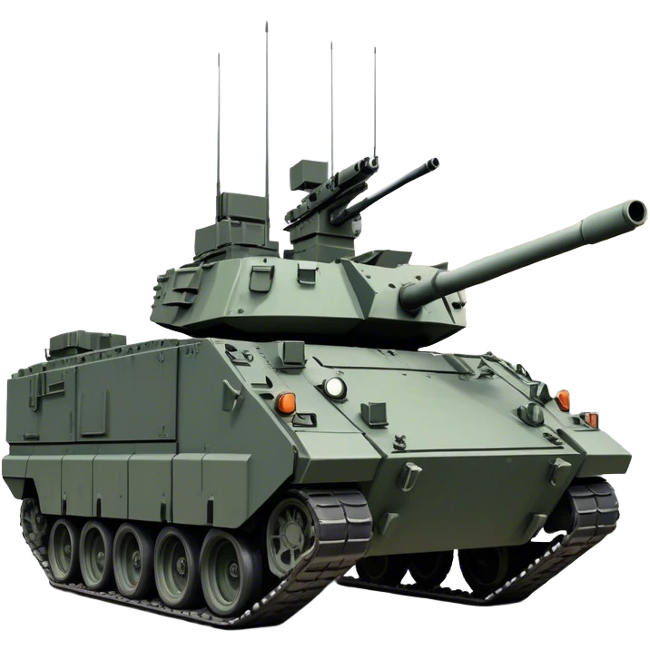 Stryker M1126 (2020) – Cinematic-realistic Stryker M1126 armored personnel carrier, its dark grey-green hull speeding down a war-torn street. The eight large wheels grip the cracked pavement as infantry hunker inside, the turret-mounted .50 cal machine gun scanning rooftops for threats under the eerie glow of distant fires. emoji