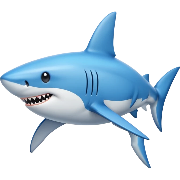 Shark whit blue ahora emoji