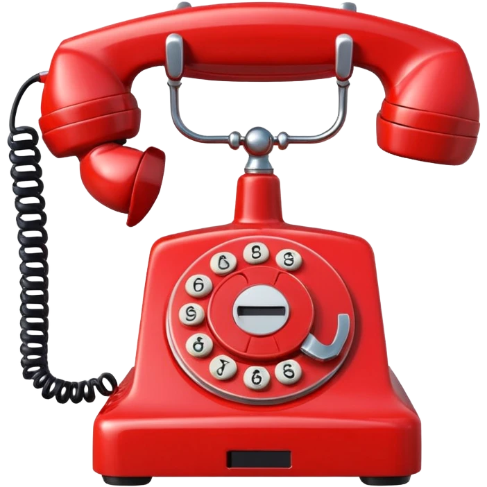 Red classic phone  emoji