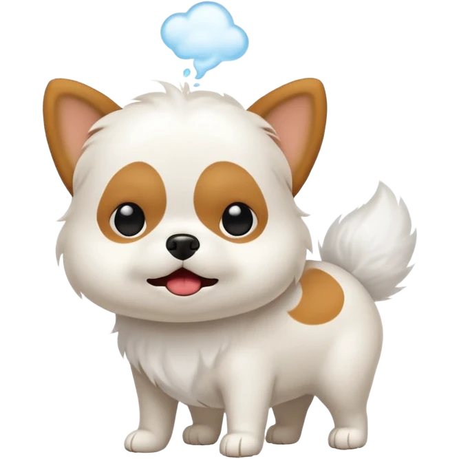 Little dog farting  emoji