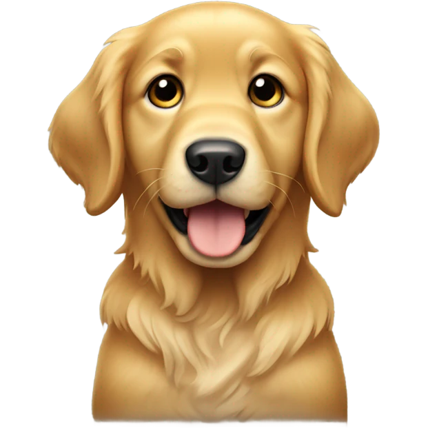 Puppy golden retriever that’s a spy emoji