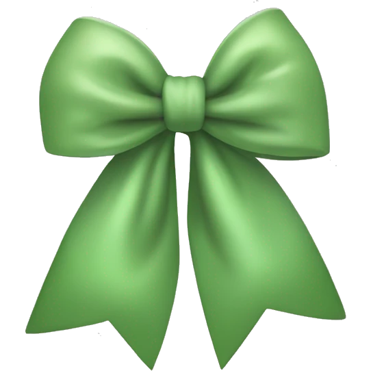 Sage green apple bow emoji emoji