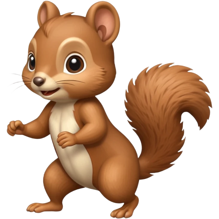 Baby Squirrel running fast emoji