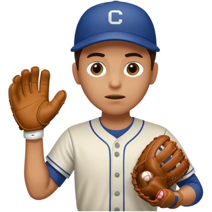 Person abruptly catching a ball emoji